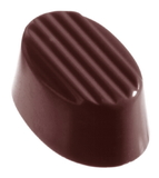 Chocolate World CW1135 Chocolate mould oval rib
