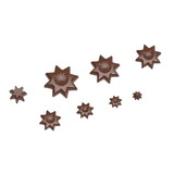 Chocolate World CW12071 Chocolate mould assortment of stars for Christmas tree 8 fig.