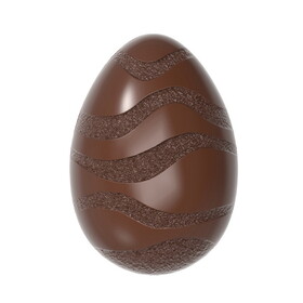 Chocolate World CW12090 Chocolate mould egg with wave pattern