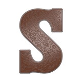 Chocolate World CW12120 Chocolate mould letter S with doodles