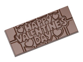 Chocolate World CW12123 Chocolate mould tablet Happy Valentine's day