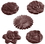 Chocolate World CW1313 Chocolate mould flowercaraque round 5 fig.