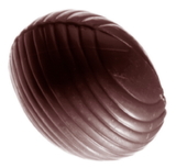 Chocolate World CW1358 Chocolate mould egg striped oval