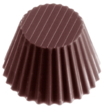 Chocolate World CW1387 Chocolate mould cup ribbed