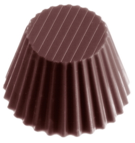Chocolate World CW1387 Chocolate mould cup ribbed