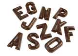 Chocolate World CW1426 Chocolate mould letters alphabet A-Z 26 fig.