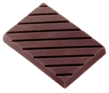 Chocolate World CW1441 Chocolate mould caraque rectangular striped