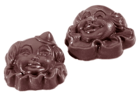 Chocolate World CW1447 Chocolate mould clown 2 fig.