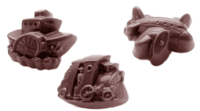 Chocolate World CW1471 Chocolate mould belgian express 3 fig.
