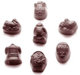 Chocolate World CW1485 Chocolate mould easter range 7 fig.