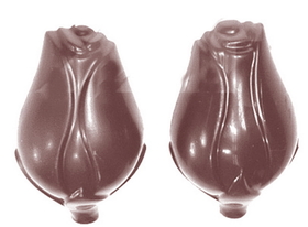 Chocolate World CW1549 Chocolate mould rose closed