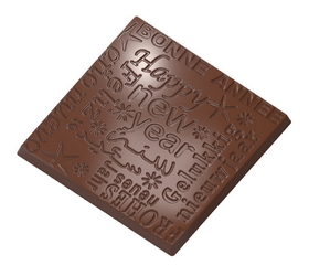 Chocolate World CW1614 Chocolate mould caraque new year