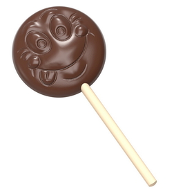 Chocolate World CW1623 Chocolate mould lollipop "smiley"