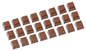 Chocolate World CW1628 Chocolate mould part 1 alphabet 24 fig.