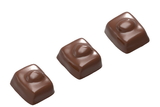 Chocolate World CW1651 Chocolate mould nut enrobed 3 fig.