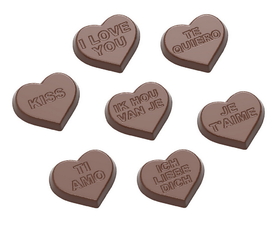 Chocolate World CW1658 Chocolate mould hearts 7 fig.