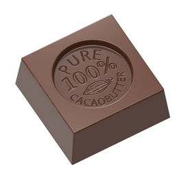 Chocolate World CW1687 Chocolate mould cube "100% cacaobutter"