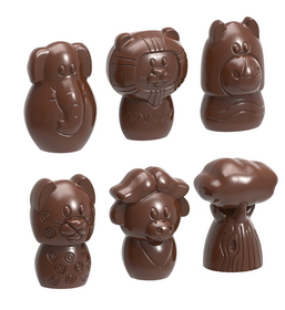 Chocolate World CW1691 Chocolate mould "The big five" 6 fig.