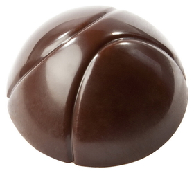 Chocolate World CW1773 Chocolate mould half sphere with 2 lines &#216; 26,50 mm