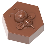 Chocolate World CW1858 Chocolate mould bee on hexagon