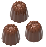 Chocolate World CW1859 Chocolate mould cannelé 3 fig.