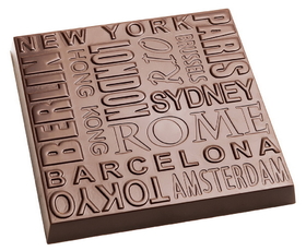Chocolate World CW1864 Chocolate mould Tablet city names
