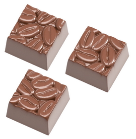Chocolate World CW1877 Chocolate mould square coffee beans