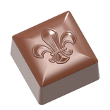 Chocolate World CW1885 Chocolate mould square Fleur de Lys
