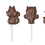 Chocolate World CW1934 Chocolate mould lollipop forest animals