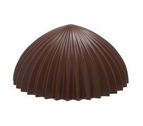 Chocolate World CW1952 Chocolate mould half sphere pleated