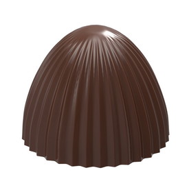 Chocolate World CW1968 Chocolate mould upper part egg pleated