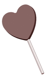 Chocolate World CW2000L04 Chocolate mould magnetic lollypop heart
