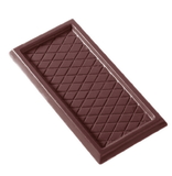 Chocolate World CW2018 Chocolate mould caraque rectangular checkered