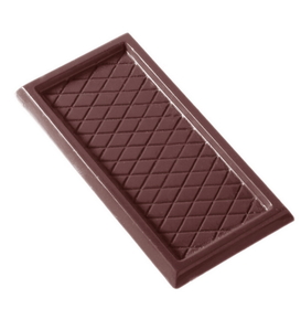 Chocolate World CW2018 Chocolate mould caraque rectangular checkered