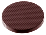 Chocolate World CW2054 Chocolate mould caraque round striped Ø 36 mm