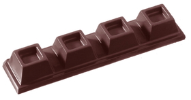 Chocolate World CW2095 Chocolate mould bar 4 cubes 16 gr