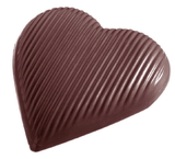 Chocolate World CW2122 Chocolate mould striped heart 145 mm