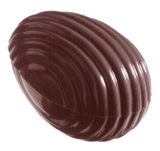Chocolate World CW2203 Chocolate mould striped egg 32 mm
