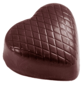 Chocolate World CW2320 Chocolate mould checkered heart