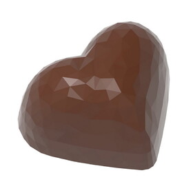 Chocolate World CW2476 Chocolate mould heart facet