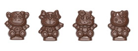 Chocolate World ES0125CW Spinning mould monkey, cat, dog & hippopotamus