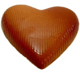 Chocolate World H036 Chocolate mould heart ribbed 90 mm