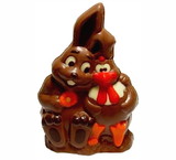 Chocolate World H221053-B Chocolate mould hare with chicken 145 mm