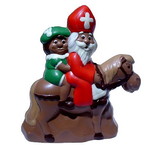 Chocolate World H441009-R Chocolate mould St Nicholas and pete on horse 150 mm