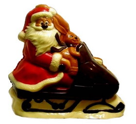 Chocolate World H441010-C Chocolate mould Santa Claus on scooter