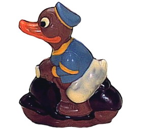 Chocolate World H521 Chocolate mold duck on scooter 125 mm