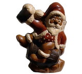 Chocolate World H671 Chocolate mould Santa Claus with beer barrel 190 mm