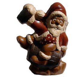 Chocolate World H671 Chocolate mould Santa Claus with beer barrel 190 mm