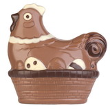 Chocolate World HB8068 Chocolate mould hen in basket 