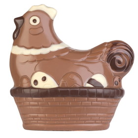 Chocolate World HB8068 Chocolate mould hen in basket "Estelle" 100 mm